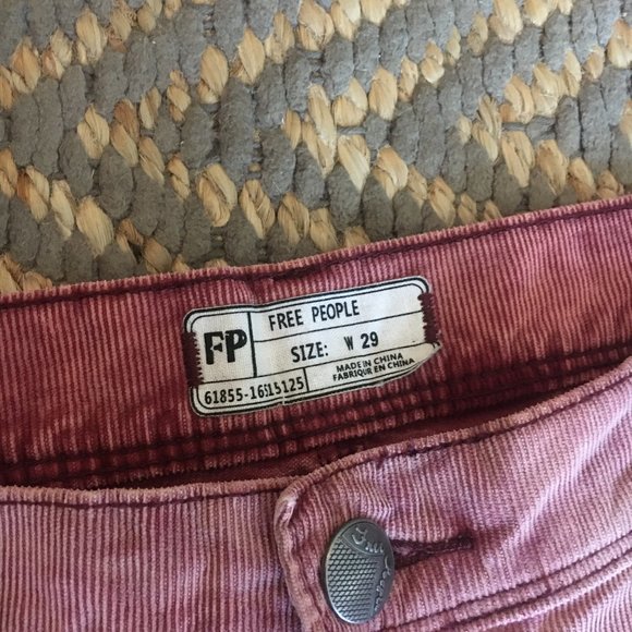 Free People | Pink Corduroy Pants (29) - Picture 3 of 5